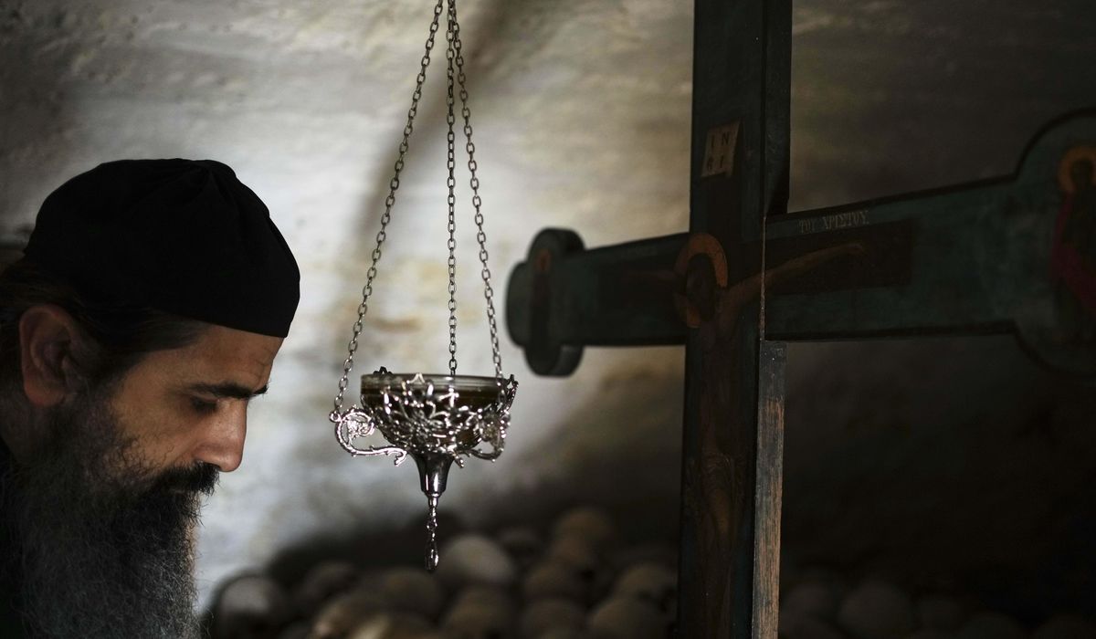 NextImg:On Greece’s Mount Athos, a cliffside monastery transcends country-based branches of Orthodoxy