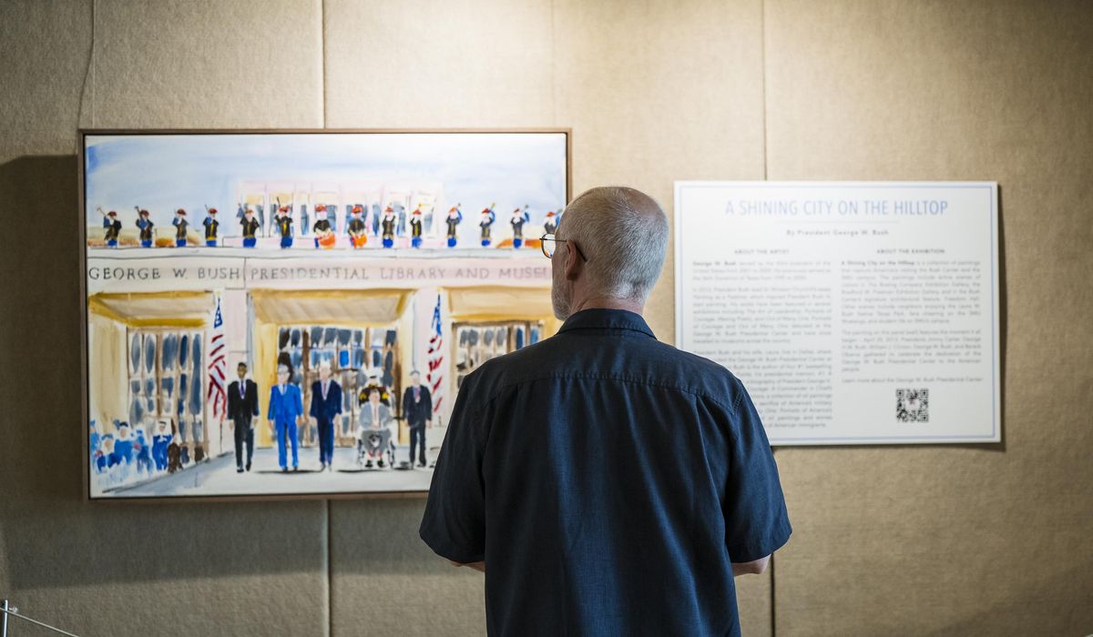 NextImg:Former President George W. Bush draws inspiration close to his Dallas home in his latest paintings