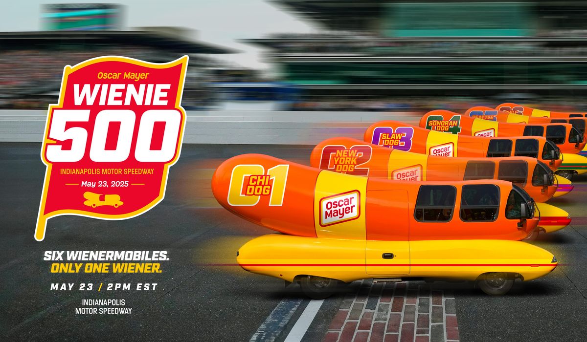 NextImg:All six Oscar Mayer Wienermobiles to race at Indianapolis Motor Speedway