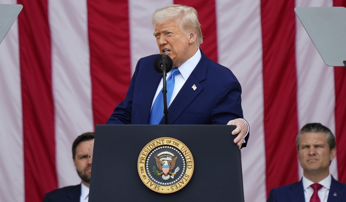 NextImg:President Trump pays tribute to ‘immortal deeds’ of fallen soldiers on Memorial Day