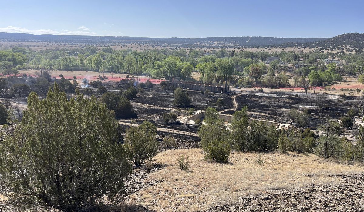 NextImg:Wildfire damages Civil War-area historical site in New Mexico as campgrounds are evacuated