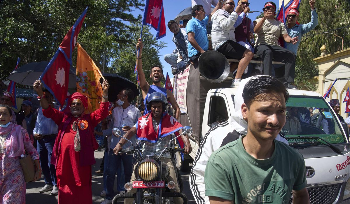 NextImg:Tens of thousands demonstrate in Nepal seeking restoration of ousted monarchy