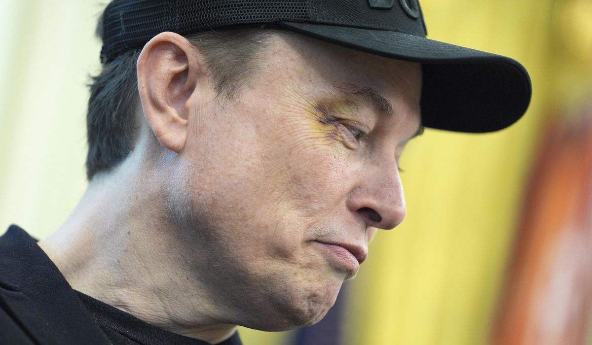 NextImg:Elon Musk says his 5-year-old son gave him a black eye