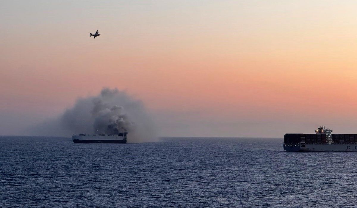 NextImg:Cargo ship carrying electric vehicles sinks off Alaskan coast weeks after fire
