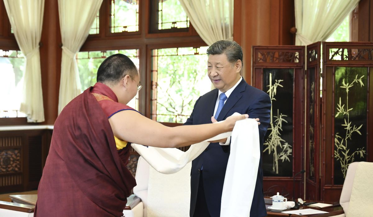 NextImg:China’s Panchen Lama pledges loyalty to the Communist Party in a meeting with Xi