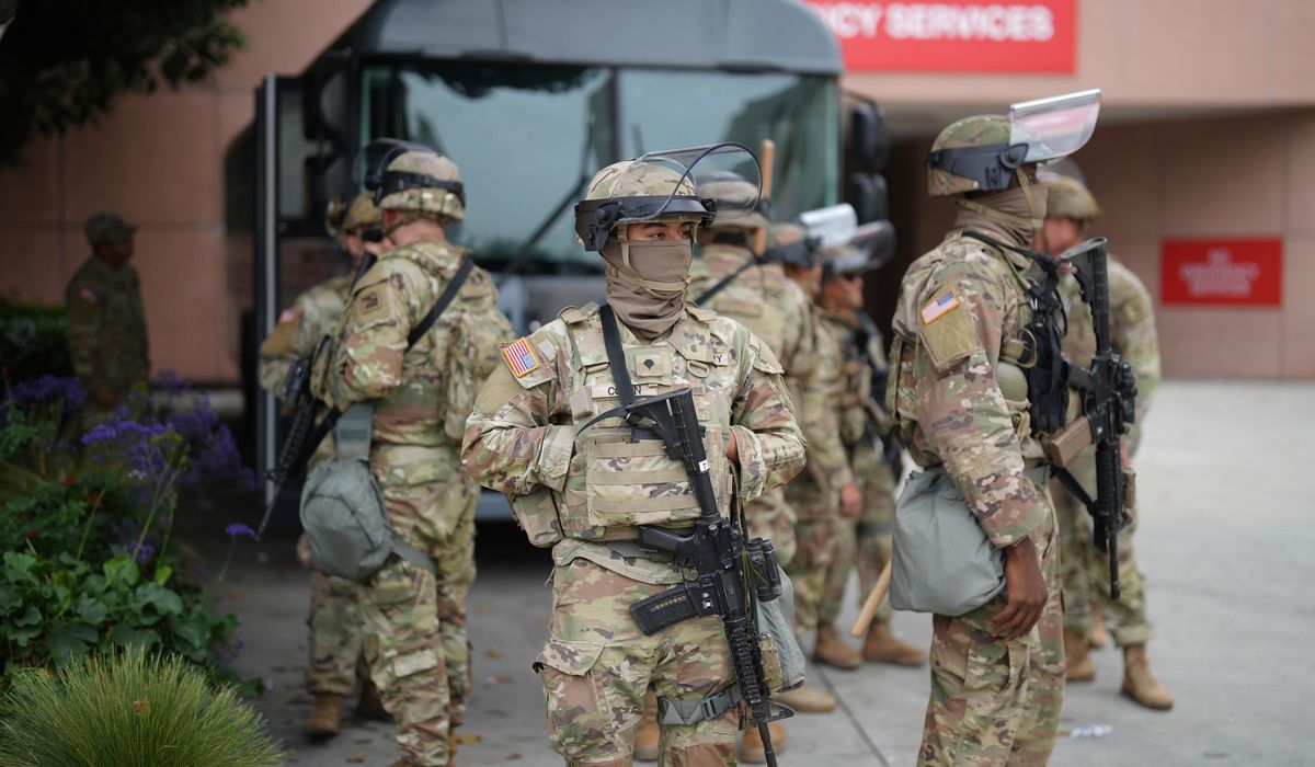 NextImg:National Guard troops arrive in Los Angeles after violent protests against immigration authorities