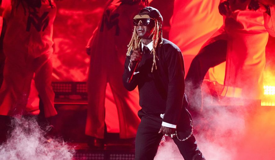 Lil Wayne performs a medley during the BET Awards on Monday, June 9, 2025, at the Peacock Theater in Los Angeles. (AP Photo/Chris Pizzello)
