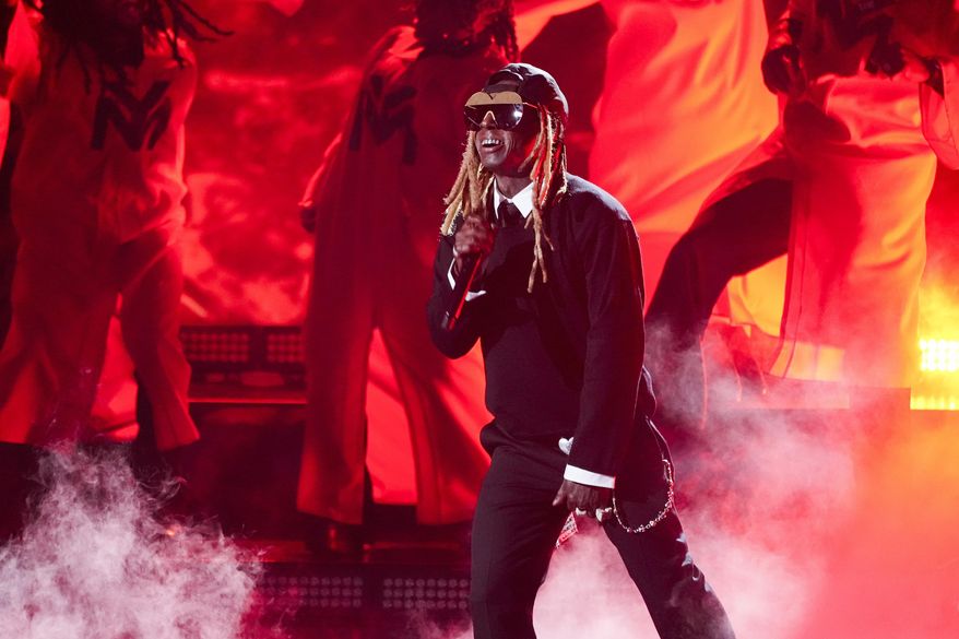 Lil Wayne performs a medley during the BET Awards on Monday, June 9, 2025, at the Peacock Theater in Los Angeles. (AP Photo/Chris Pizzello)