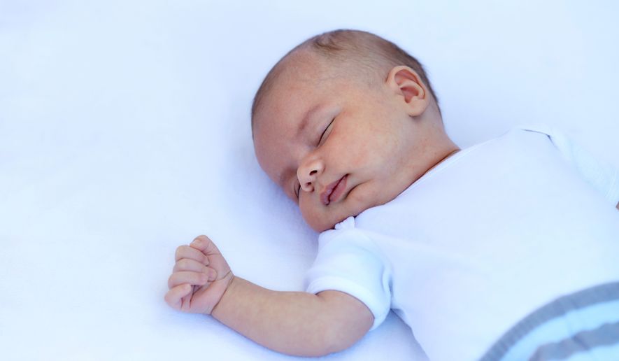 An infant sleeping