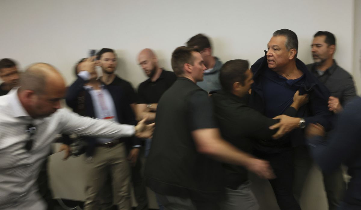 NextImg:WATCH: Sen. Padilla forcibly ejected from DHS secretary’s press conference