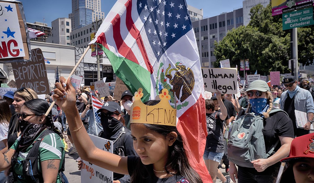 NextImg:Anti-Trump demonstrators crowd streets, parks and plazas across the US. Organizers say millions came