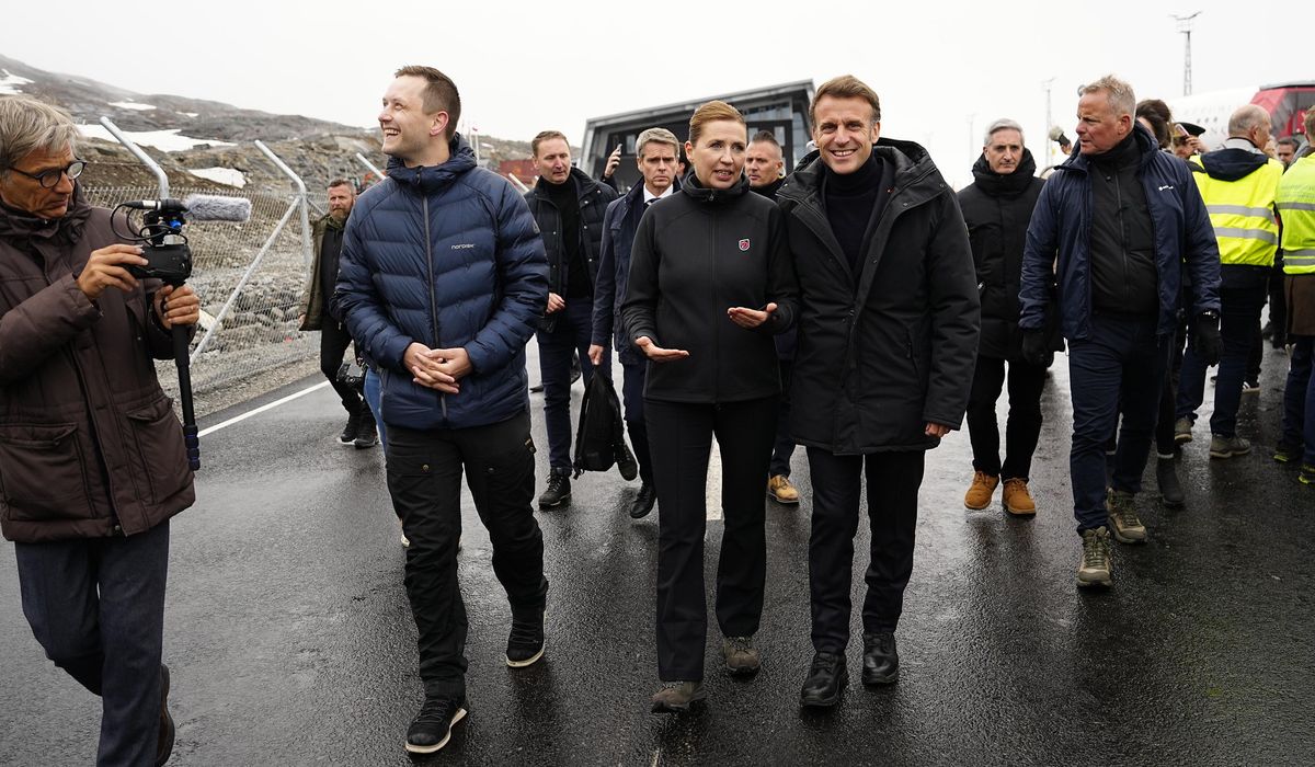NextImg:Macron visits Greenland to show European support for the strategic Arctic island coveted by Trump