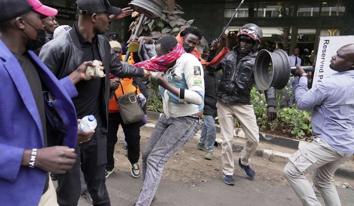 NextImg:Kenyan police shoot protester at close range during latest protests over blogger’s death