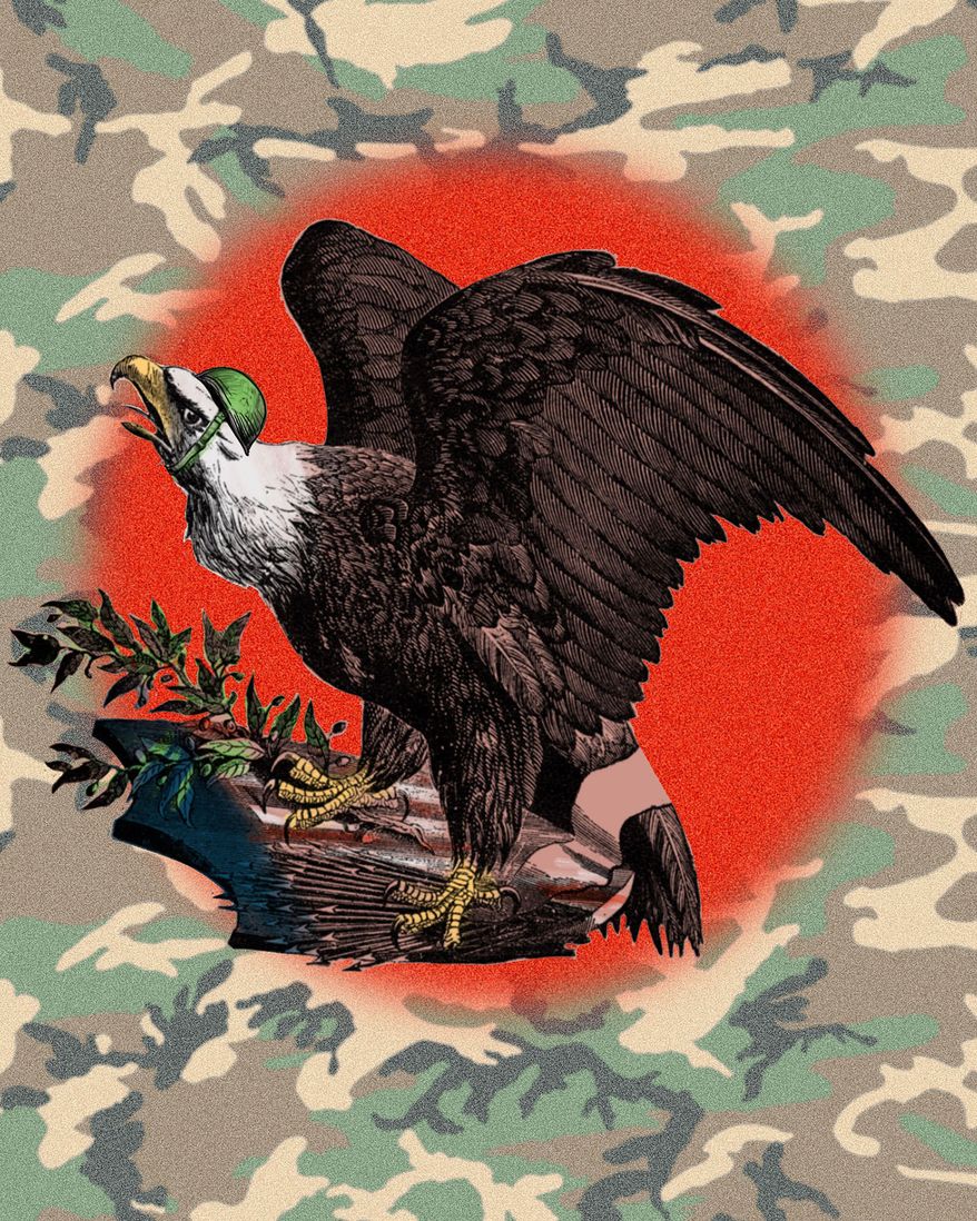 The United States of America's military illustration by Linas Garsys / The Washington Times
