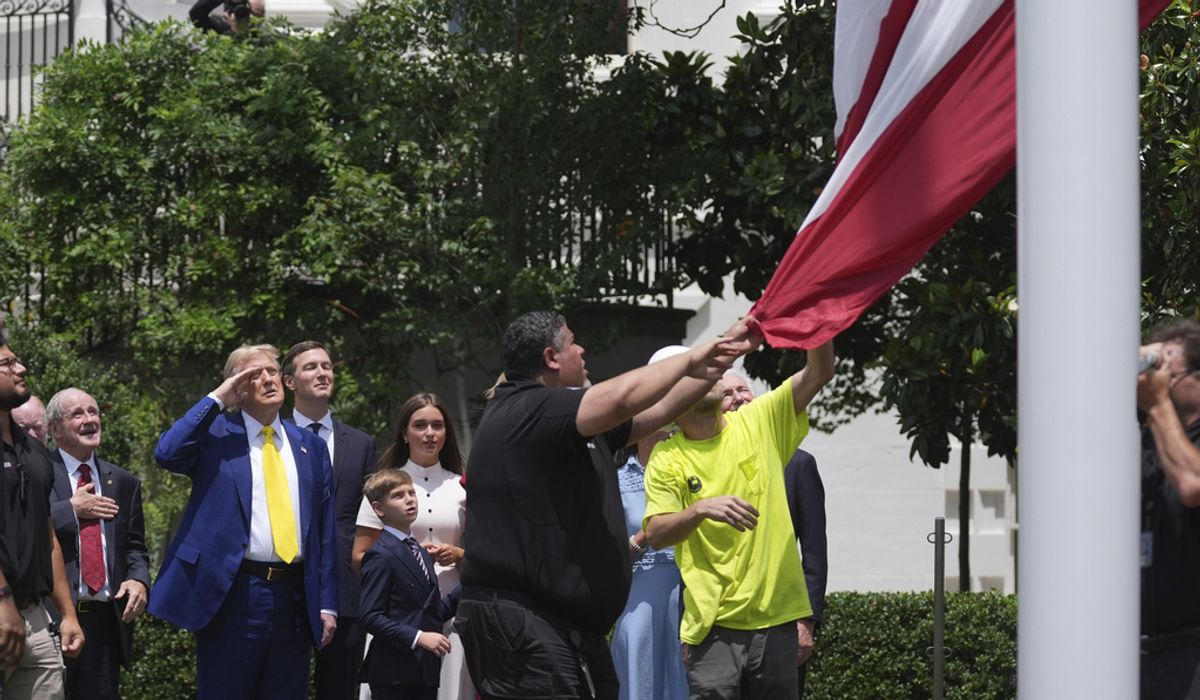 NextImg:Workers install Trump’s big, beautiful flagpole at White House