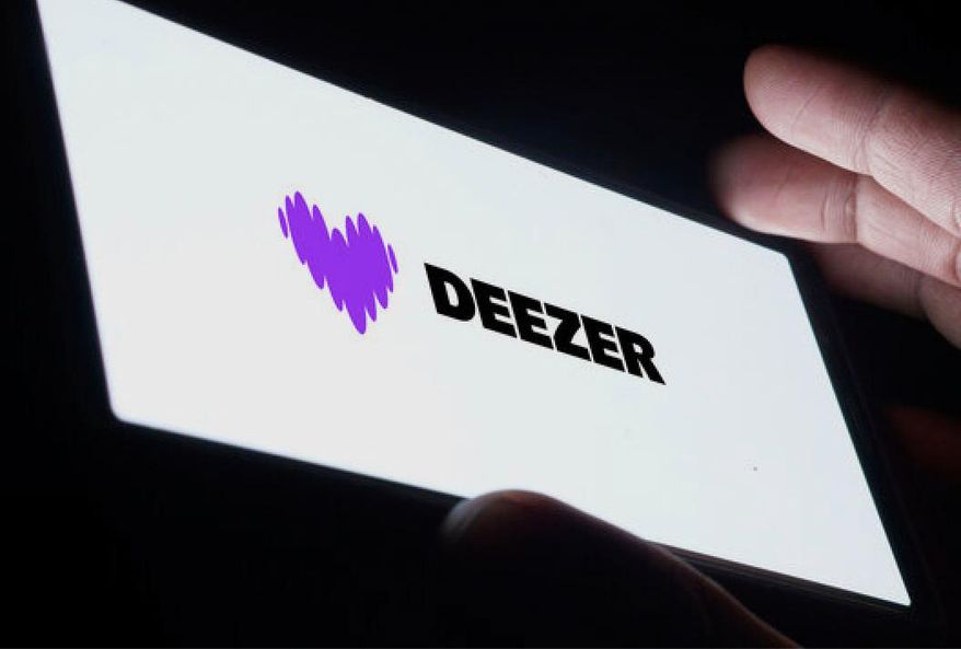 This undated photo provided by Deezer shows the music streaming service logo. (Deezer via AP)