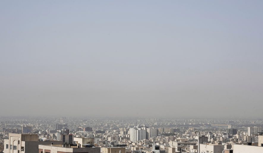 A general view shows Tehran skyline, Iran Tuesday, June 24, 2025. (AP Photo/Vahid Salemi)