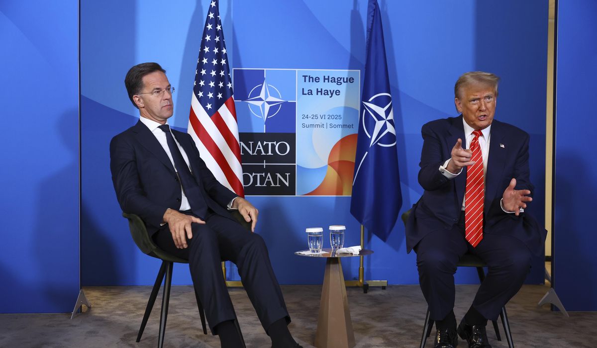 NextImg:NATO leaders agree to hike military spending and restate ‘ironclad commitment’ to collective defense
