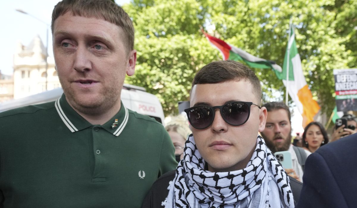 NextImg:Irish rap group Kneecap plays at Glastonbury despite criticism