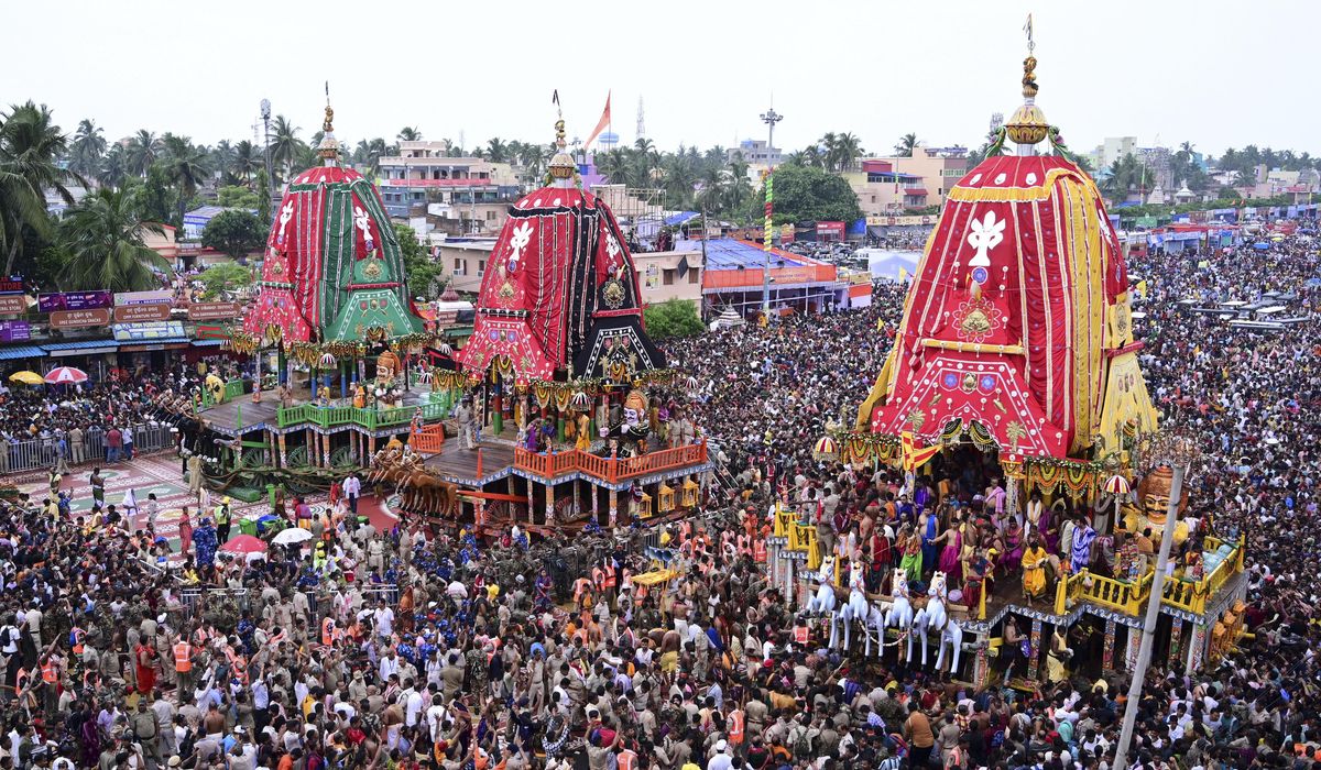 NextImg:3 killed and a dozen others hospitalized after crowd surge at eastern India Hindu festival