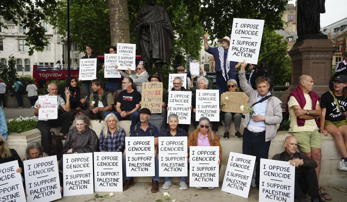 NextImg:More than 40 arrested at London protest in support of banned group Palestine Action