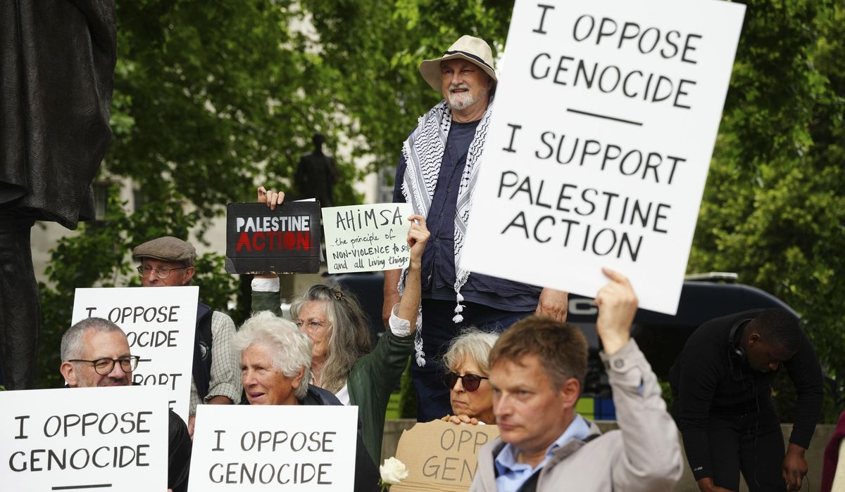 NextImg:More than 20 arrests at protest in support of Palestine Action after UK ban comes into effect