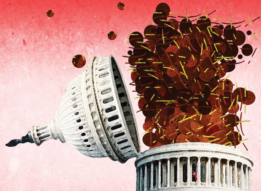 Congressional promises and indifference illustration by Alexander Hunter/The Washington Times