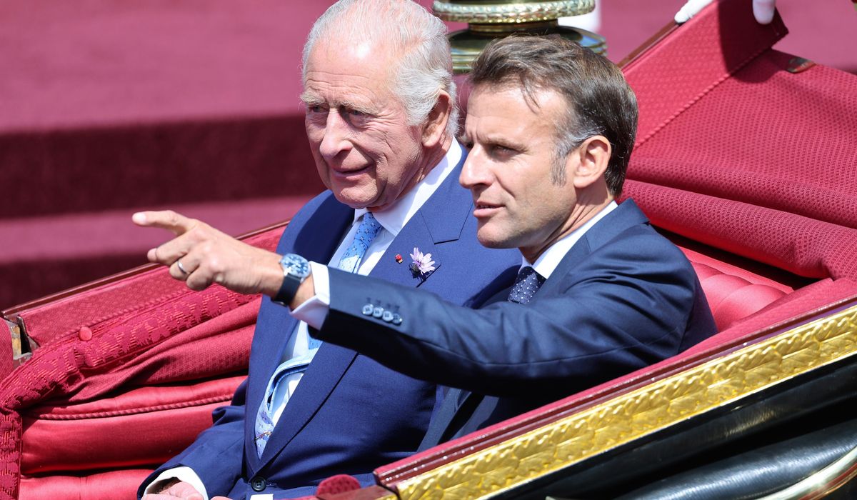 NextImg:Pomp, pageantry and politesse greet French President Macron in display of British royals’ soft power