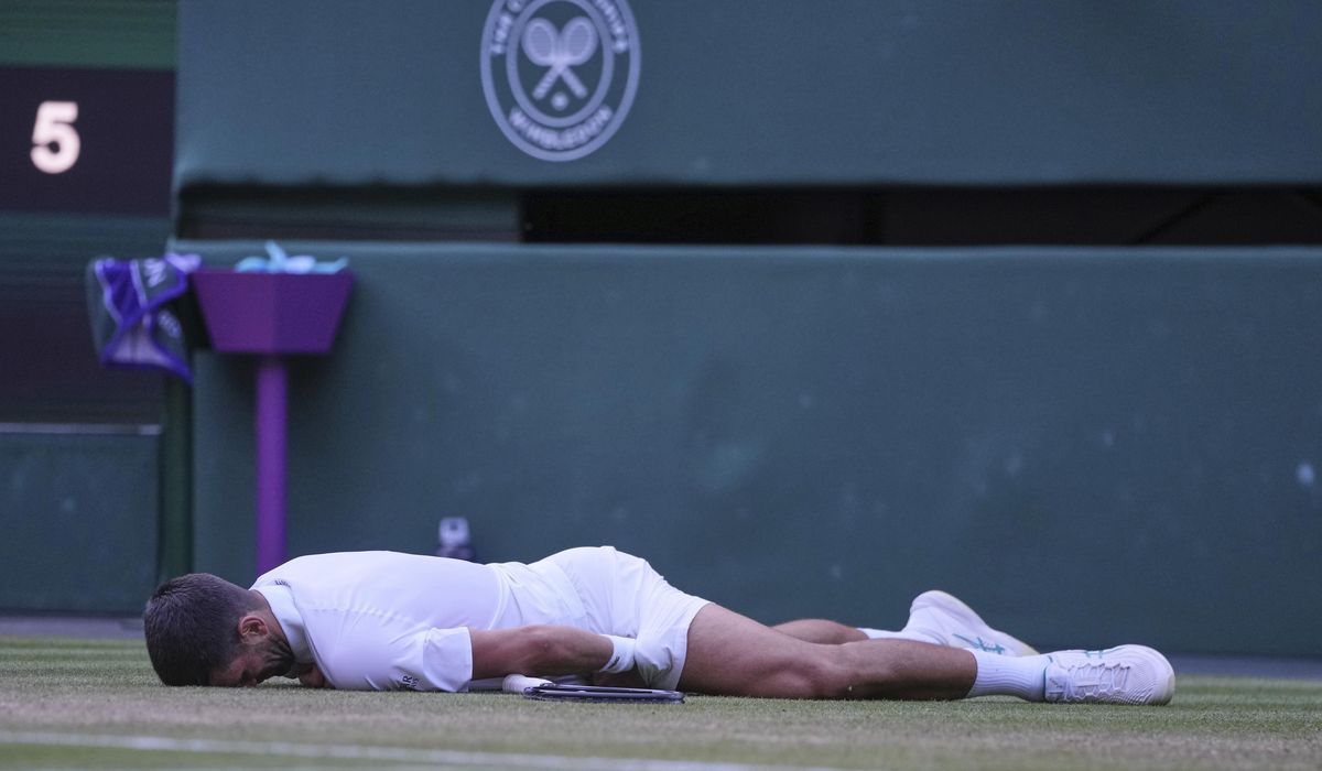 NextImg:Djokovic reaches a record 14th Wimbledon semifinal, faces top seed Sinner next