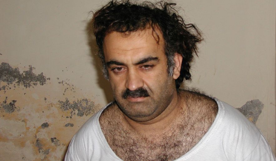 Khalid Sheikh Mohammed, the alleged Sept. 11 mastermind, is seen shortly after his capture during a raid in Pakistan, March 1, 2003, in this photo obtained by the Associated Press. (AP Photo, File)