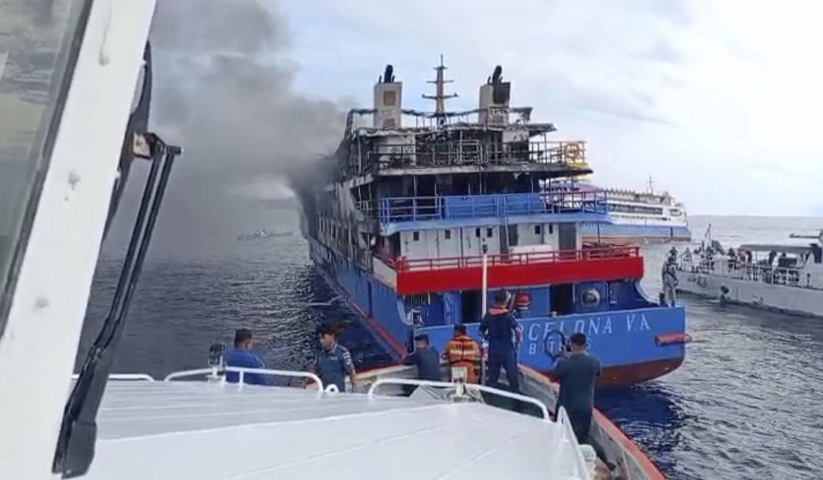 NextImg:Indonesian passenger ferry catches fire at sea, killing at least 5