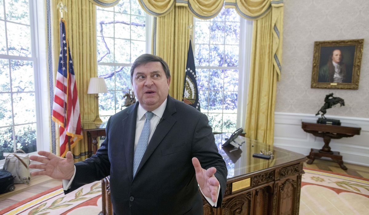 NextImg:Historic Resolute Desk and Churchill bust featured in replica of Trump’s Oval Office