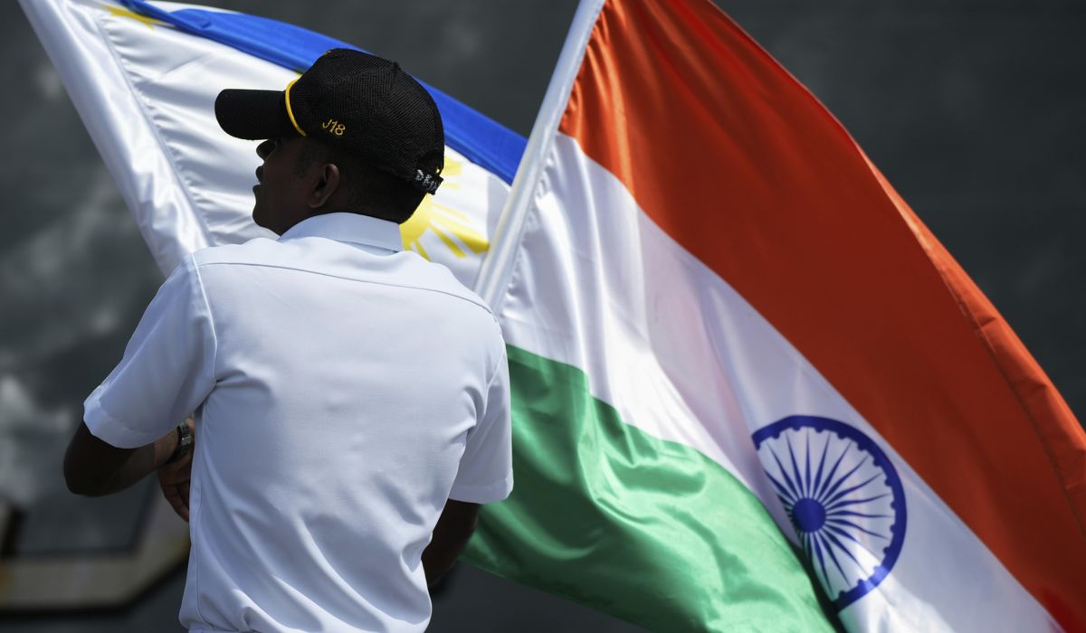 NextImg:India and the Philippines stage joint sail and naval drill in the disputed South China Sea