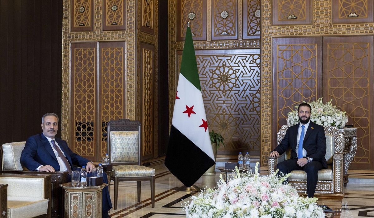 NextImg:Turkish foreign minister meets Syrian interim president in the aftermath of sectarian violence