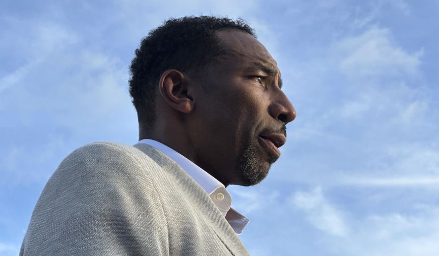 Atlanta Mayor Andre Dickens speaks at a news conference following a shooting near the U.S. Centers for Disease Control and Prevention and Emory University in Atlanta, Friday, Aug. 8, 2025. (AP Photo/Jeff Amy)