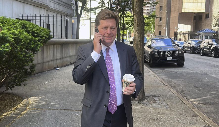 Acting U.S. Attorney for the Southern District of New York Jay Clayton exits court on Monday, May 19, 2025. (AP Photo/Ted Shaffrey) ** FILE **
