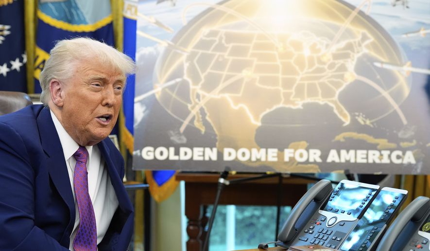 President Donald Trump speaks in the Oval Office of the White House in Washington on Tuesday, May 20, 2025. (AP Photo/Alex Brandon) **FILE**