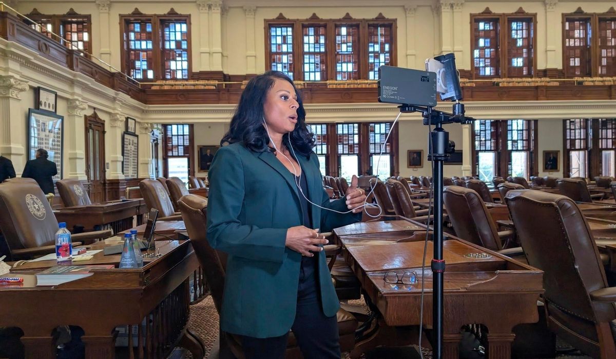 NextImg:Texas Democrat spends night in Legislature protesting police shadowing in redistricting battle