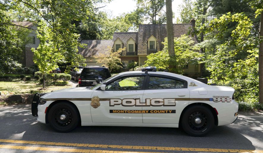 A Montgomery County police patrol car on Friday, August. 22, 2025. (AP Photo/Jose Luis Magana)