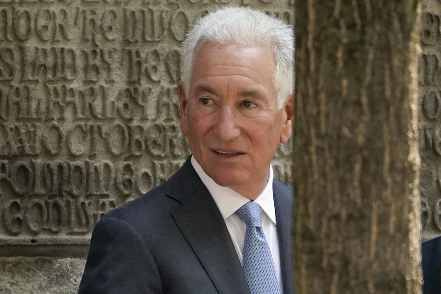 Charles Kushner arrives for the funeral of Ivana Trump, July 20, 2022, in New York. (AP Photo/John Minchillo, File)