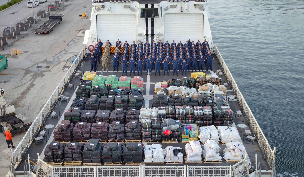 NextImg:The Coast Guard seized a record 76,000 pounds of drugs this summer off Central and South America