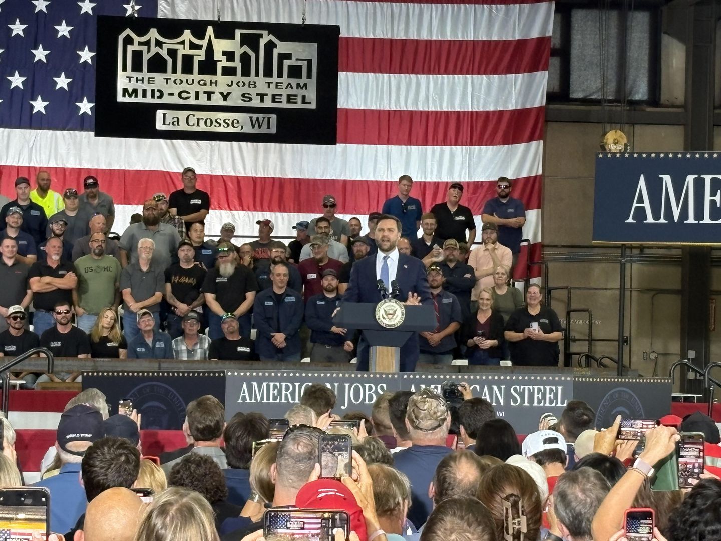 Vice President Vance touts tax cuts, manufacturing subsidies of Trump's rebranded law in Wisconsin