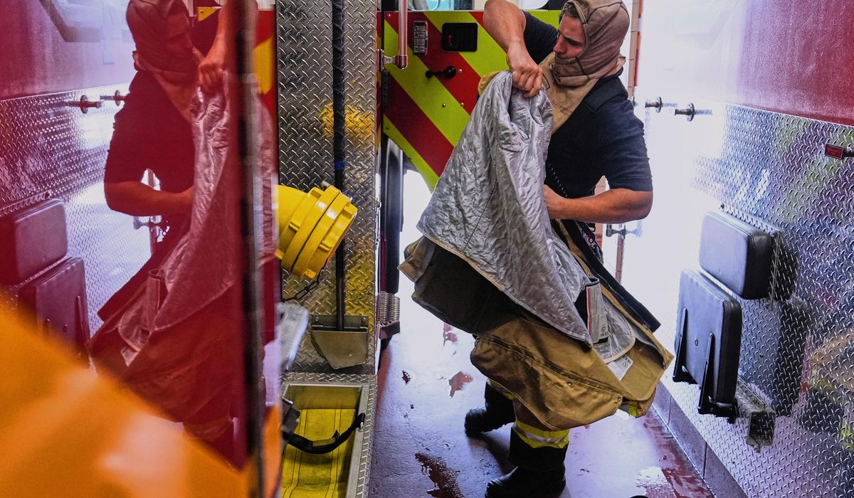 NextImg:Fire departments concerned about cancer risks are buying gear that is free of forever chemicals