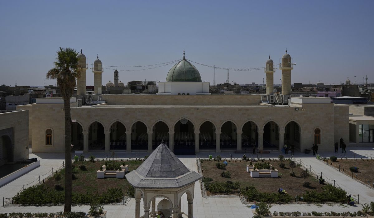 NextImg:Iraq reopens historic mosque in Mosul 8 years after Islamic State destruction