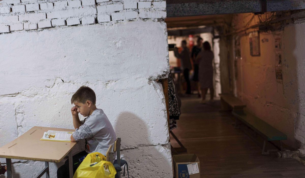 NextImg:Ukraine’s children start new school year in underground classrooms to avoid Russian bombs