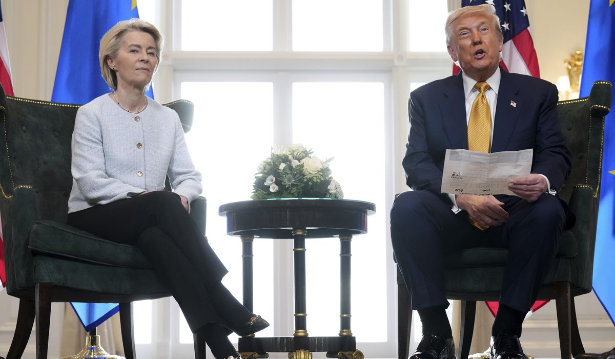NextImg:Trump warns of sweeping damage if Supreme Court doesn’t uphold his tariff power