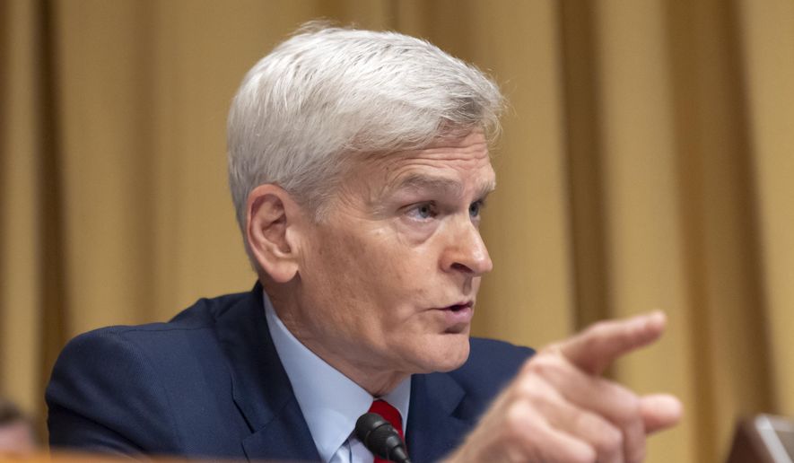Sen. Bill Cassidy, R-La., speaks as Secretary of Health and Human Services Robert F. Kennedy Jr. appears before the Senate Finance Committee, on Capitol Hill in Washington, Thursday, Sept. 4, 2025. (AP Photo/Mark Schiefelbein) ** FILE **