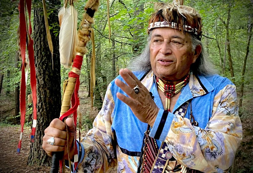 Chief Walt “Red Hawk” Brown is chief of the Cheroenhaka (Nottoway) Indian Tribe in Cattashowrock Town in Courtland, Virginia. Photo courtesy of Chief Brown.