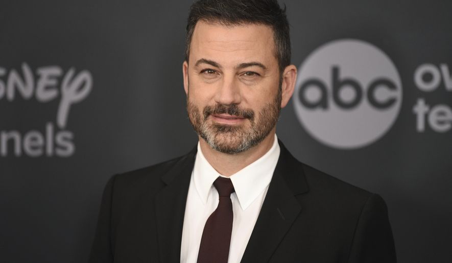 Jimmy Kimmel appears at the Walt Disney Television upfront in New York on May 14, 2019. (Photo by Evan Agostini/Invision/AP, File)