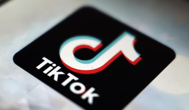 The TikTok logo is pictured in Tokyo, Sept. 28, 2020. (AP Photo/Kiichiro Sato, File)